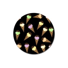 Ice Cream Cute Pattern Magnet 3  (round) by Valentinaart