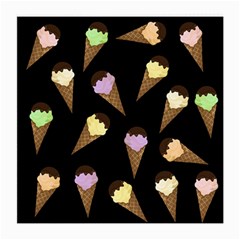 Ice Cream Cute Pattern Medium Glasses Cloth by Valentinaart