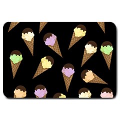 Ice Cream Cute Pattern Large Doormat  by Valentinaart