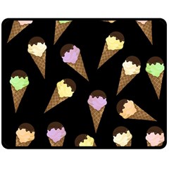 Ice Cream Cute Pattern Fleece Blanket (medium)  by Valentinaart