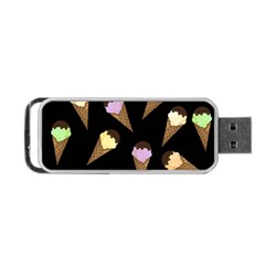 Ice Cream Cute Pattern Portable Usb Flash (one Side) by Valentinaart