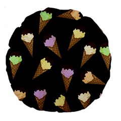 Ice Cream Cute Pattern Large 18  Premium Round Cushions by Valentinaart