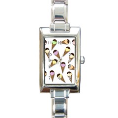 Ice cream pattern Rectangle Italian Charm Watch