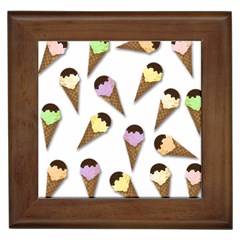 Ice cream pattern Framed Tiles