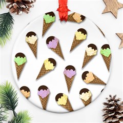 Ice cream pattern Ornament (Round)