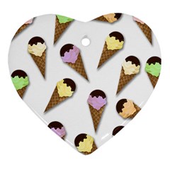 Ice cream pattern Ornament (Heart)