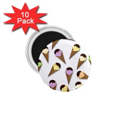 Ice cream pattern 1.75  Magnets (10 pack) 