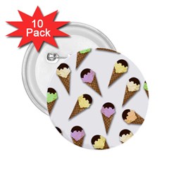 Ice cream pattern 2.25  Buttons (10 pack) 