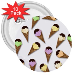 Ice Cream Pattern 3  Buttons (10 Pack)  by Valentinaart