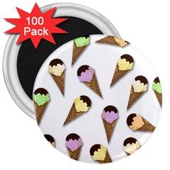 Ice cream pattern 3  Magnets (100 pack)