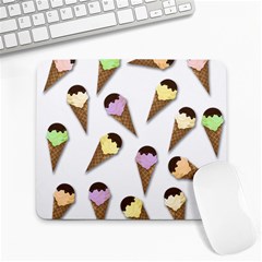 Ice cream pattern Large Mousepads