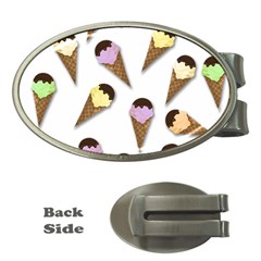 Ice cream pattern Money Clips (Oval) 