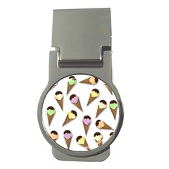 Ice cream pattern Money Clips (Round) 