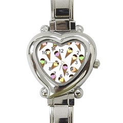 Ice cream pattern Heart Italian Charm Watch