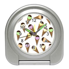 Ice cream pattern Travel Alarm Clocks