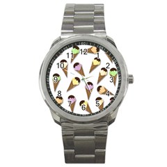 Ice cream pattern Sport Metal Watch