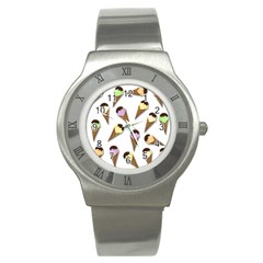 Ice cream pattern Stainless Steel Watch