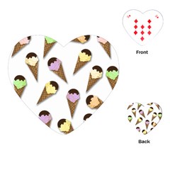 Ice cream pattern Playing Cards (Heart) 