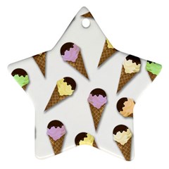 Ice cream pattern Star Ornament (Two Sides)