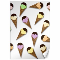 Ice cream pattern Canvas 12  x 18  