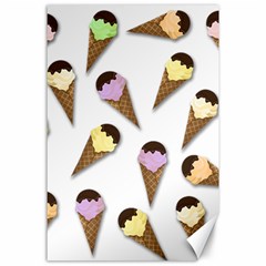 Ice cream pattern Canvas 24  x 36 