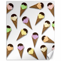 Ice cream pattern Canvas 11  x 14  