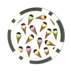 Ice cream pattern Poker Chip Card Guard