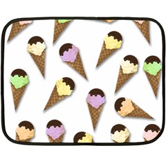 Ice cream pattern Fleece Blanket (Mini)