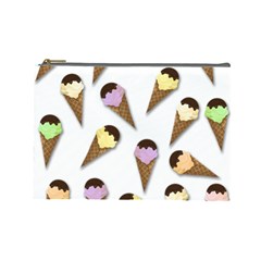 Ice cream pattern Cosmetic Bag (Large) 