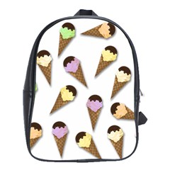 Ice Cream Pattern School Bags(large)  by Valentinaart