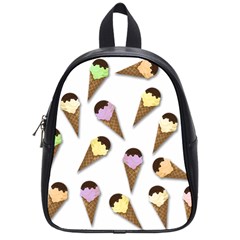 Ice Cream Pattern School Bags (small)  by Valentinaart