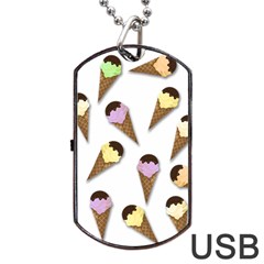 Ice cream pattern Dog Tag USB Flash (Two Sides)