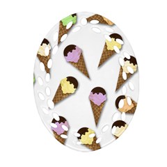 Ice cream pattern Ornament (Oval Filigree)