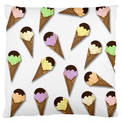 Ice Cream Pattern Large Cushion Case (two Sides) by Valentinaart