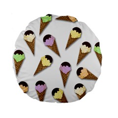 Ice cream pattern Standard 15  Premium Round Cushions