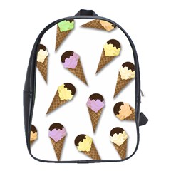 Ice cream pattern School Bags (XL) 