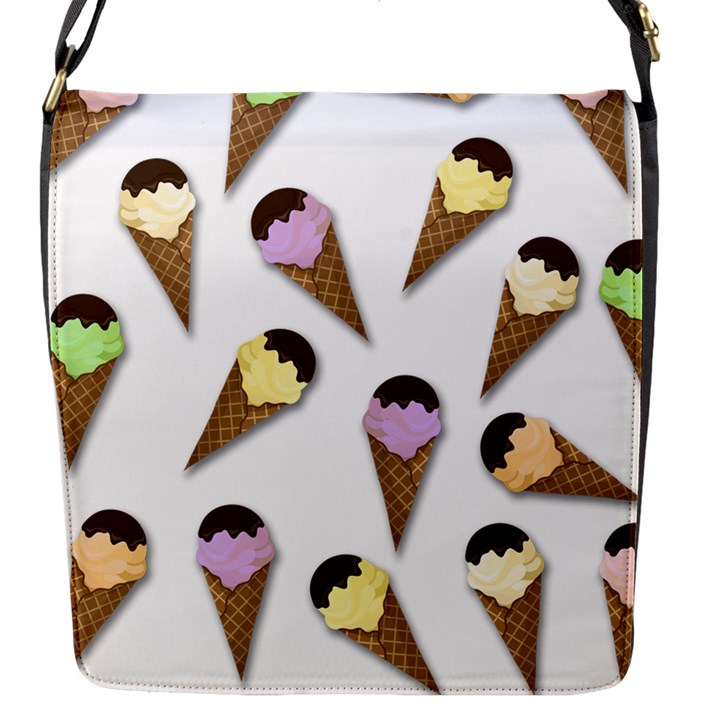 Ice cream pattern Flap Messenger Bag (S)