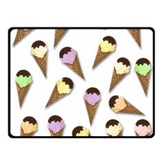 Ice cream pattern Double Sided Fleece Blanket (Small) 