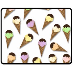 Ice cream pattern Double Sided Fleece Blanket (Medium) 