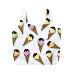 Ice cream pattern Full Print Recycle Bags (M) 