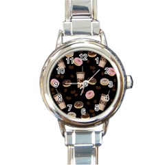 Coffee break Round Italian Charm Watch