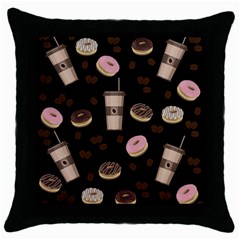 Coffee break Throw Pillow Case (Black)