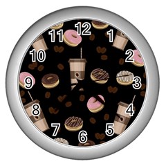 Coffee break Wall Clocks (Silver) 