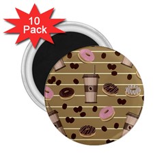 Coffee And Donuts  2 25  Magnets (10 Pack)  by Valentinaart