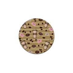 Coffee And Donuts  Golf Ball Marker (4 Pack) by Valentinaart