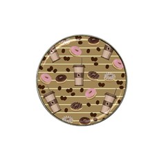 Coffee And Donuts  Hat Clip Ball Marker (4 Pack) by Valentinaart