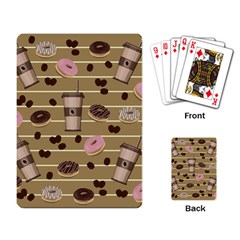 Coffee And Donuts  Playing Card by Valentinaart