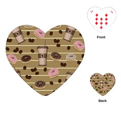 Coffee And Donuts  Playing Cards (heart)  by Valentinaart