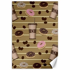 Coffee And Donuts  Canvas 12  X 18   by Valentinaart