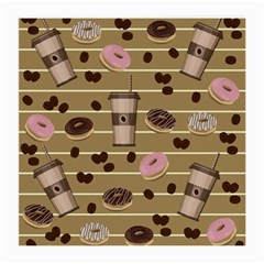 Coffee And Donuts  Medium Glasses Cloth (2-side) by Valentinaart